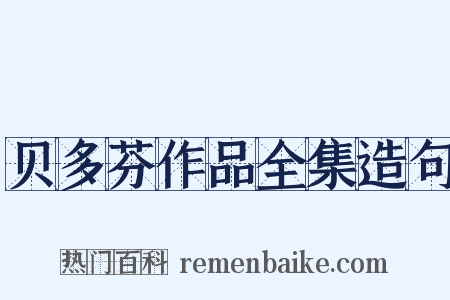 贝多芬作品全集造句是什么意思的图片